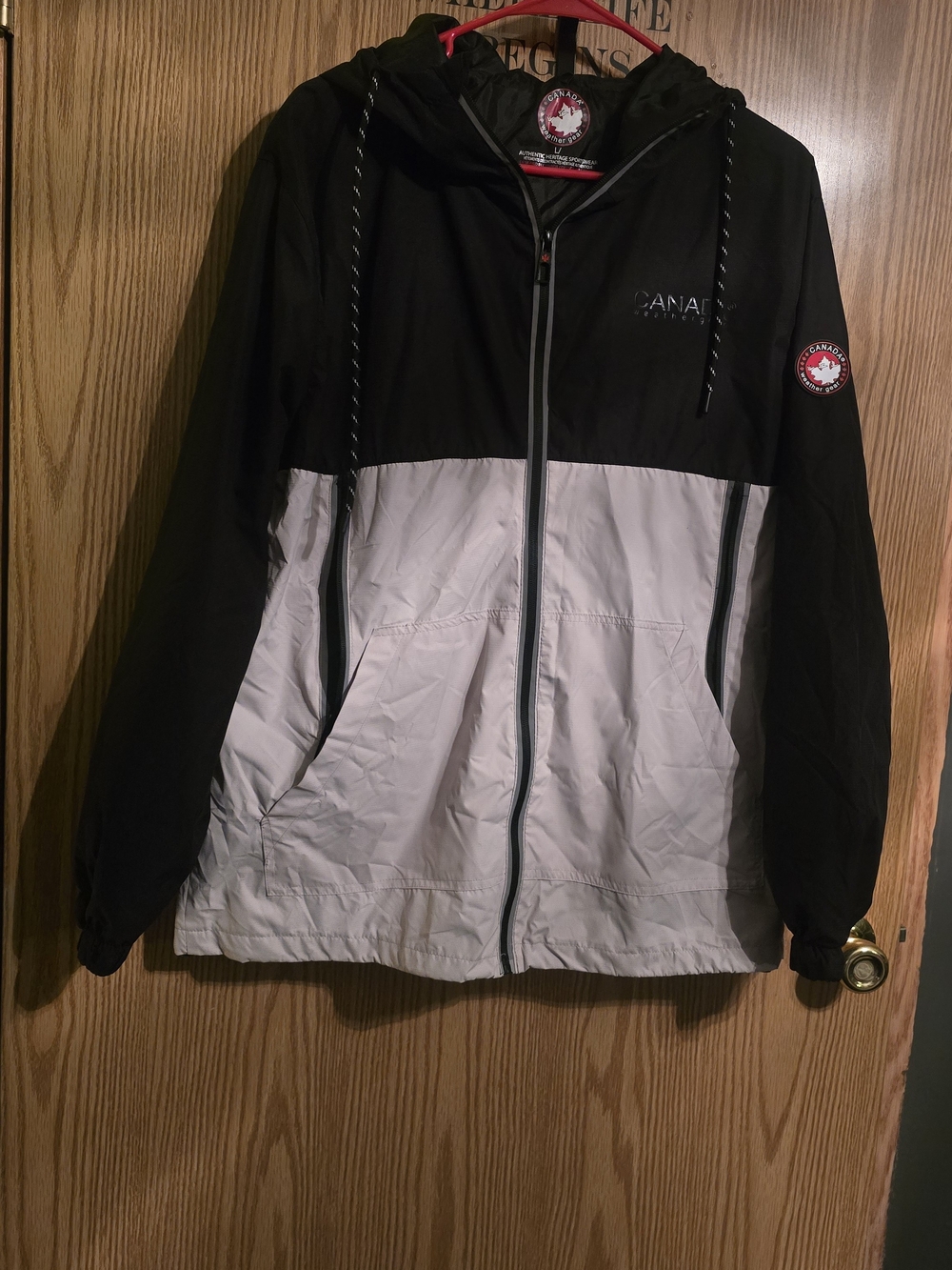 Canada Goose Two-Tone Black & White Hooded Jacket